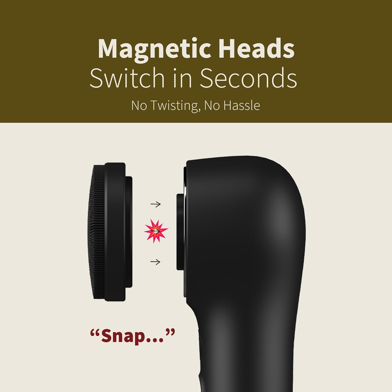 Premium Facial Cleansing Brush,Waterproof Face Scrubber,Spin & Sonic Modes with 3 Intensities,Magnetic 3-Head System for Deep Pore Cleaning, Gentle Exfoliation & Sensitive Skin Care - for Women & Men - Image 3