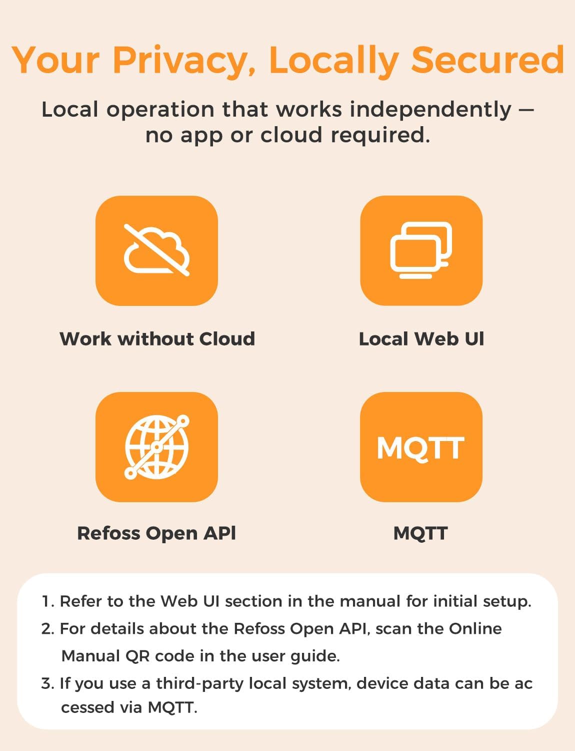 Refoss Smart Home Energy Monitor, Native Open API & Web UI (No Cloud Required), Real Time Electricity Usage Monitor, Power Consumption Meter Works with Home Assistant & MQTT, Solar Net Metering, ETL - Image 2