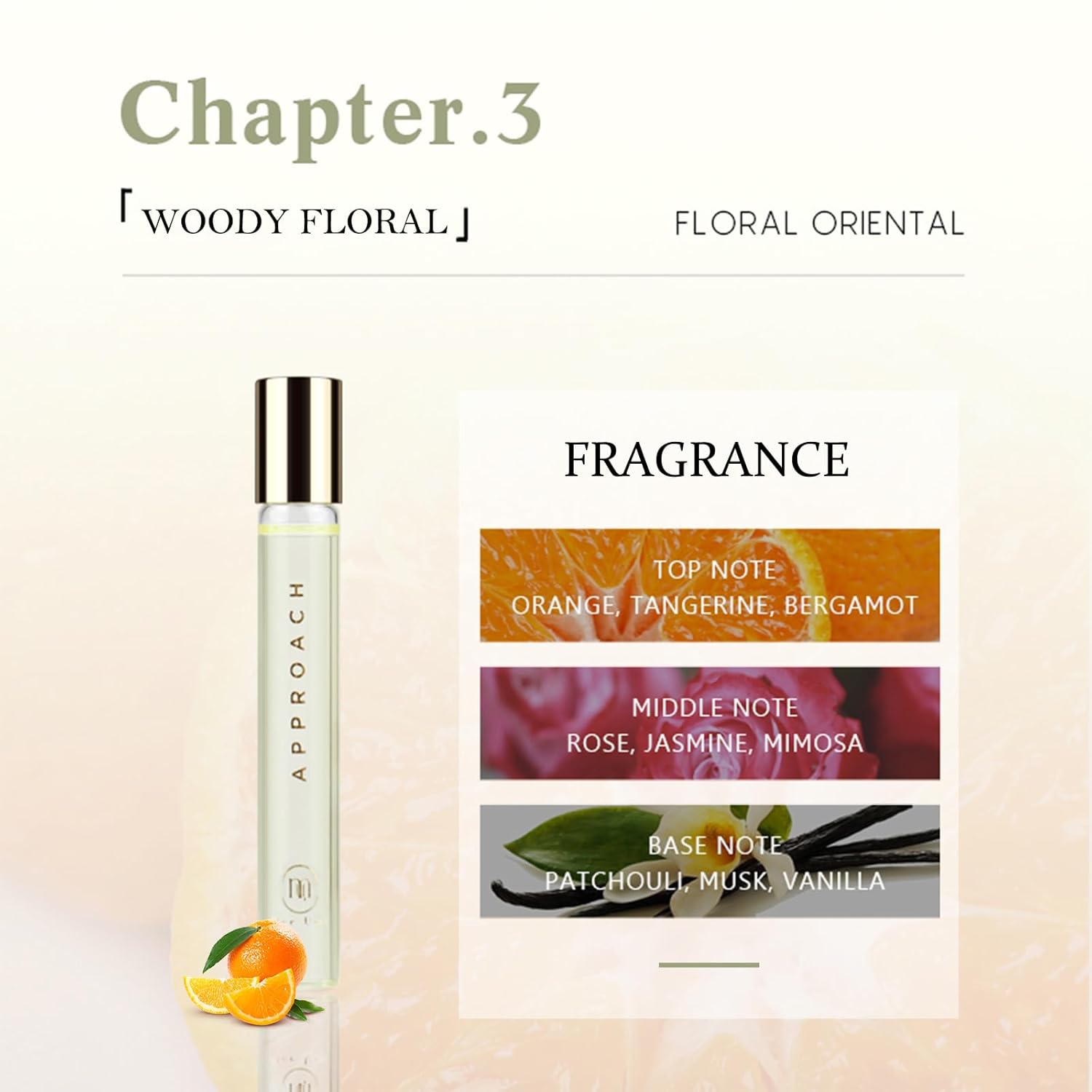 Roll-on Perfumes for Women & Men 10ml, Long-Lasting Pheromones Fragrances, Travel Size, Rollerball Perfume Oil - Orange, Musk, Jasmine, Rose, Mimosa & Vanilla, Your Gift for Christmas Fragrance - Image 2