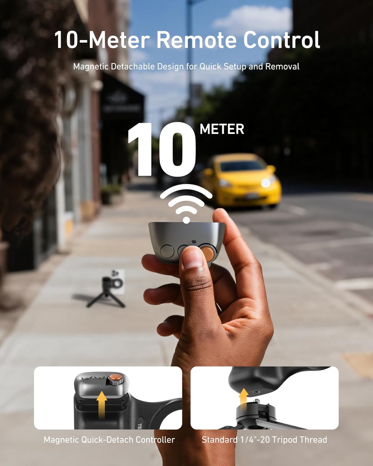 TELESIN Fun Shot Magnetic Phone Camera DSLR Style Shutter Grip for Magsafe iPhone & Android with Detachable Wireless Shutter Button - Official Grip -Comfort Ergonomic Phone Grip Handle Holder(B) - Image 5