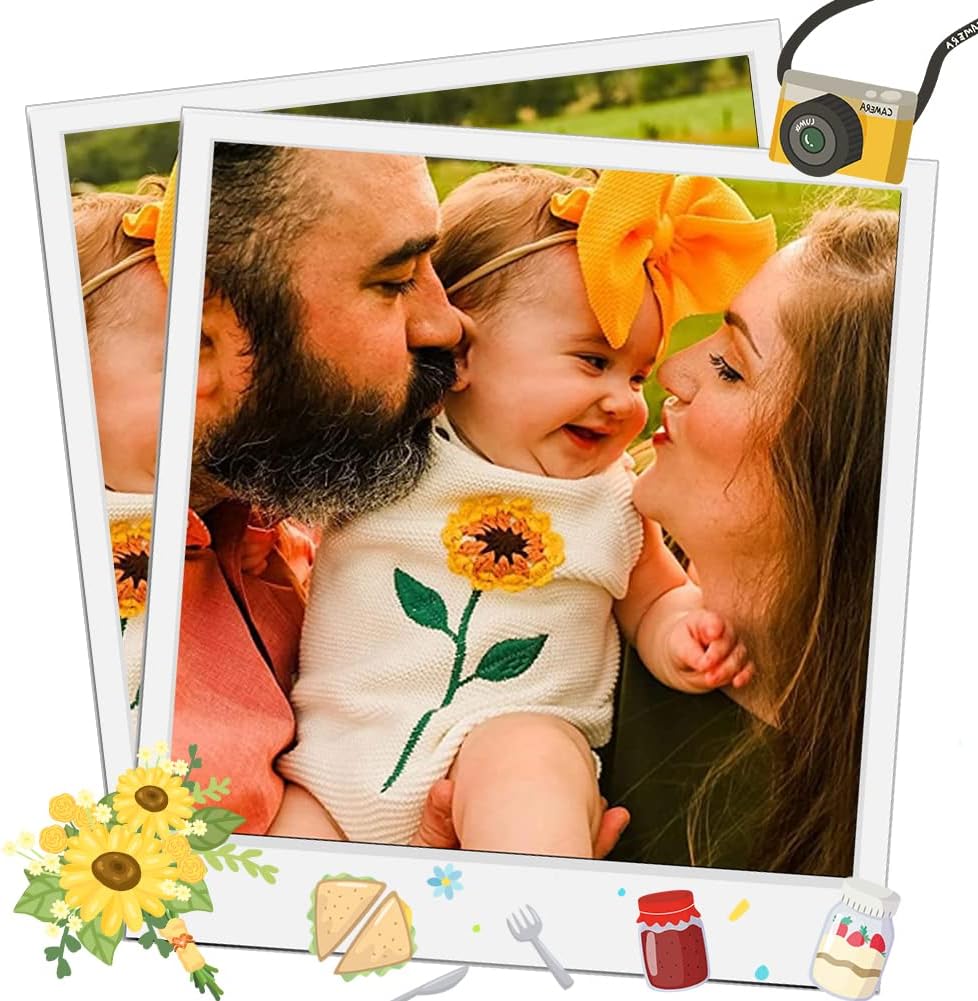 Simplee kids Baby Girls Sunflower Knit Rompers Knit Clothes for Newborn Baby Girls - Image 3