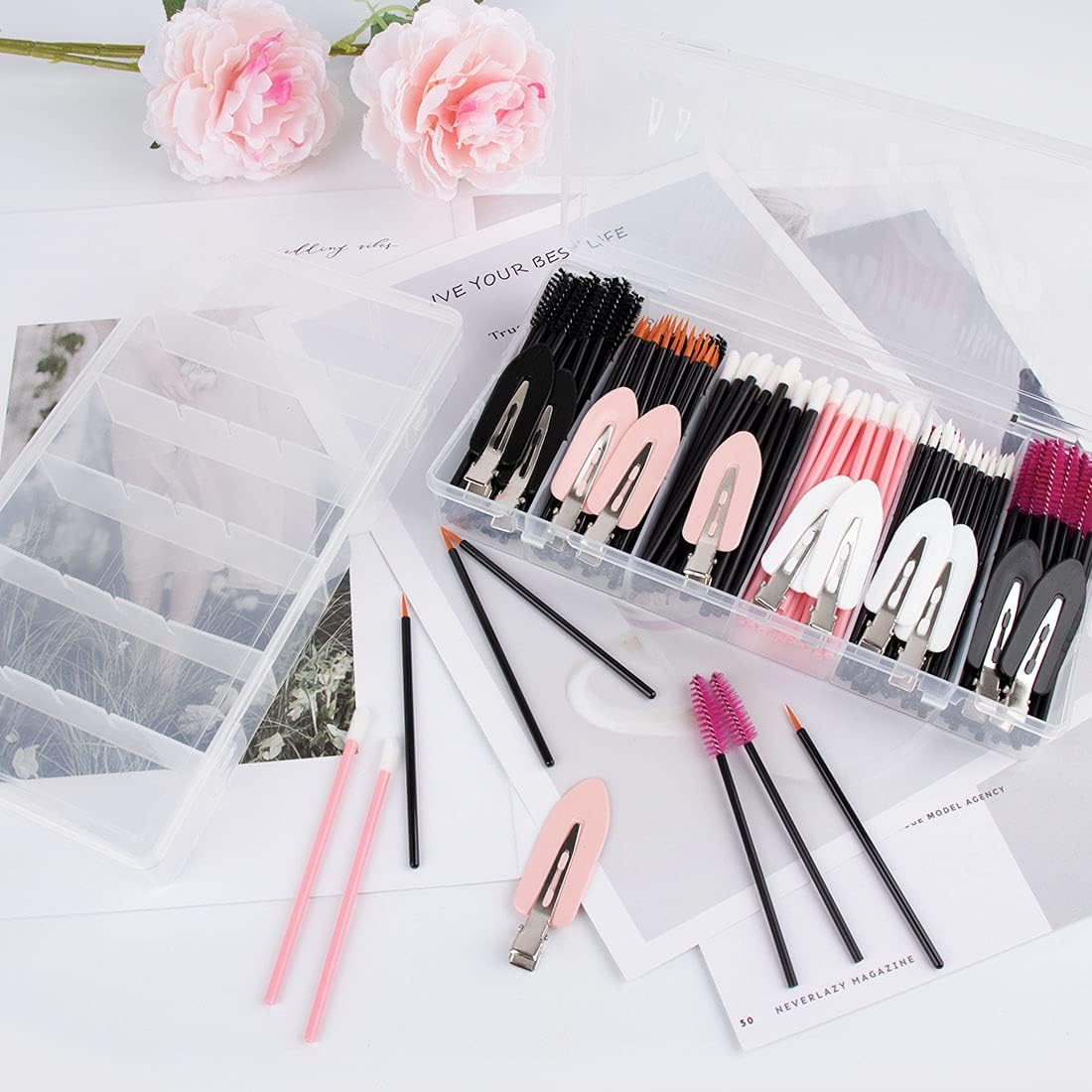 clear visible plastic storage box cosmetic tools storage box makeup tools fishing tackle accessory box organizer jewelry screws hardware accessories organizer box (2Pack) - Image 6