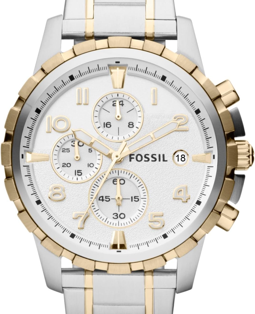 Fossil Men's Watch, Dean Quartz Stainless Steel Chronograph Watch for Men - Image 3