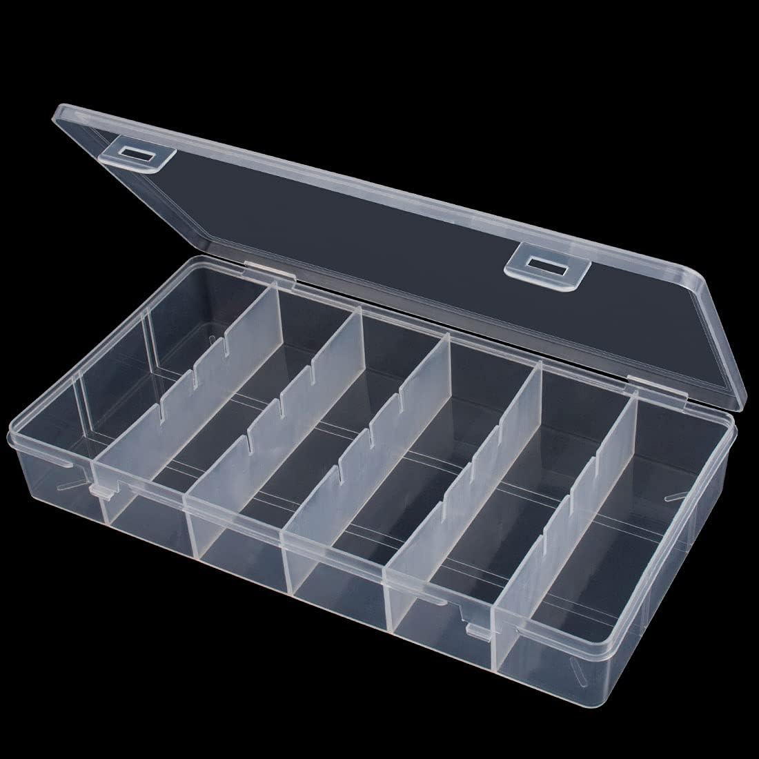 clear visible plastic storage box cosmetic tools storage box makeup tools fishing tackle accessory box organizer jewelry screws hardware accessories organizer box (2Pack) - Image 4
