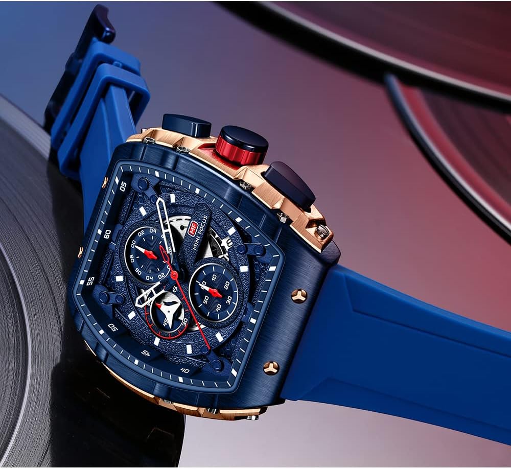 Mini Focus Men's Watch Fashion Sport Wrist Watches (Chronograph/Waterproof/Luminous/Calendar) Silicon Strap Quartz Watches for Men - Image 2