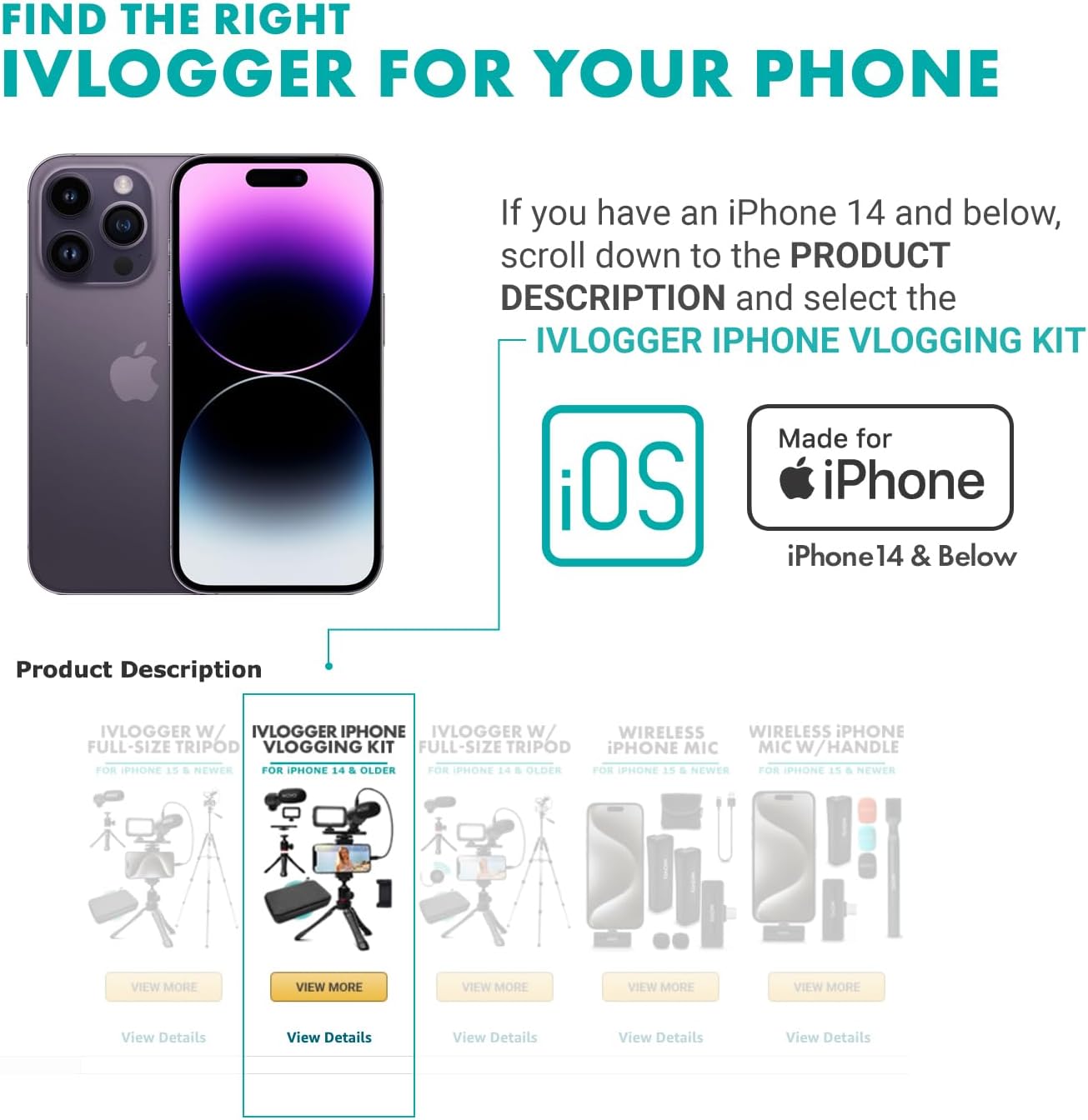 Movo USB-C Vlogging Kit for iPhone 15/16 - Phone Video Kit Accessories: Phone Tripod, Phone Mount, LED Light and Shotgun Microphone - Youtube Starter Kit for Content Creation, TikTok, Podcasts - Image 4