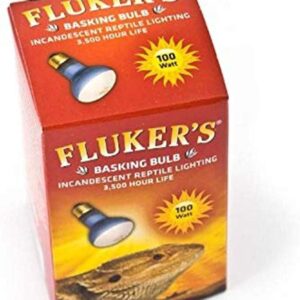 Fluker’s Incandescent Basking Spotlight Bulbs for Reptiles Tanks, Reptile Heat Lamp Bulbs for Infrared Light, 100-Watt