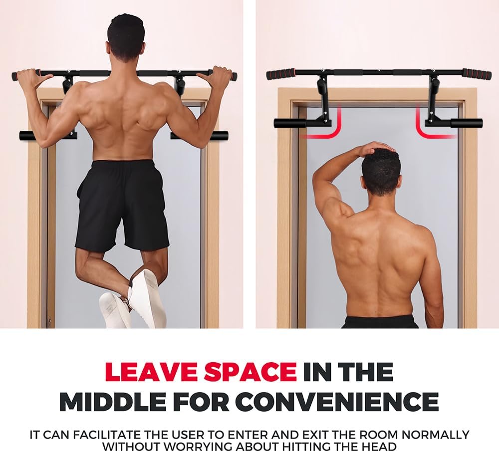 ONETWOFIT 2026 Upgrade Multi-Grip Pull Up Bar for Doorway - 460 lbs Heavy Duty Chin-Up Bar for Home Gym Exercise, Door Frame Pull Up Bar for Almost All Doors - Image 7
