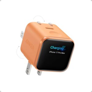 Anker Smart Display Charger,Anker Nano 45W Max GaN Fast Charging USB C Charger Block,180° Foldable Plug,Smart Recognition,Built-in Care Mode,for iPhone17/16/15(Non-Battery,One USB-C Port,No Cable)