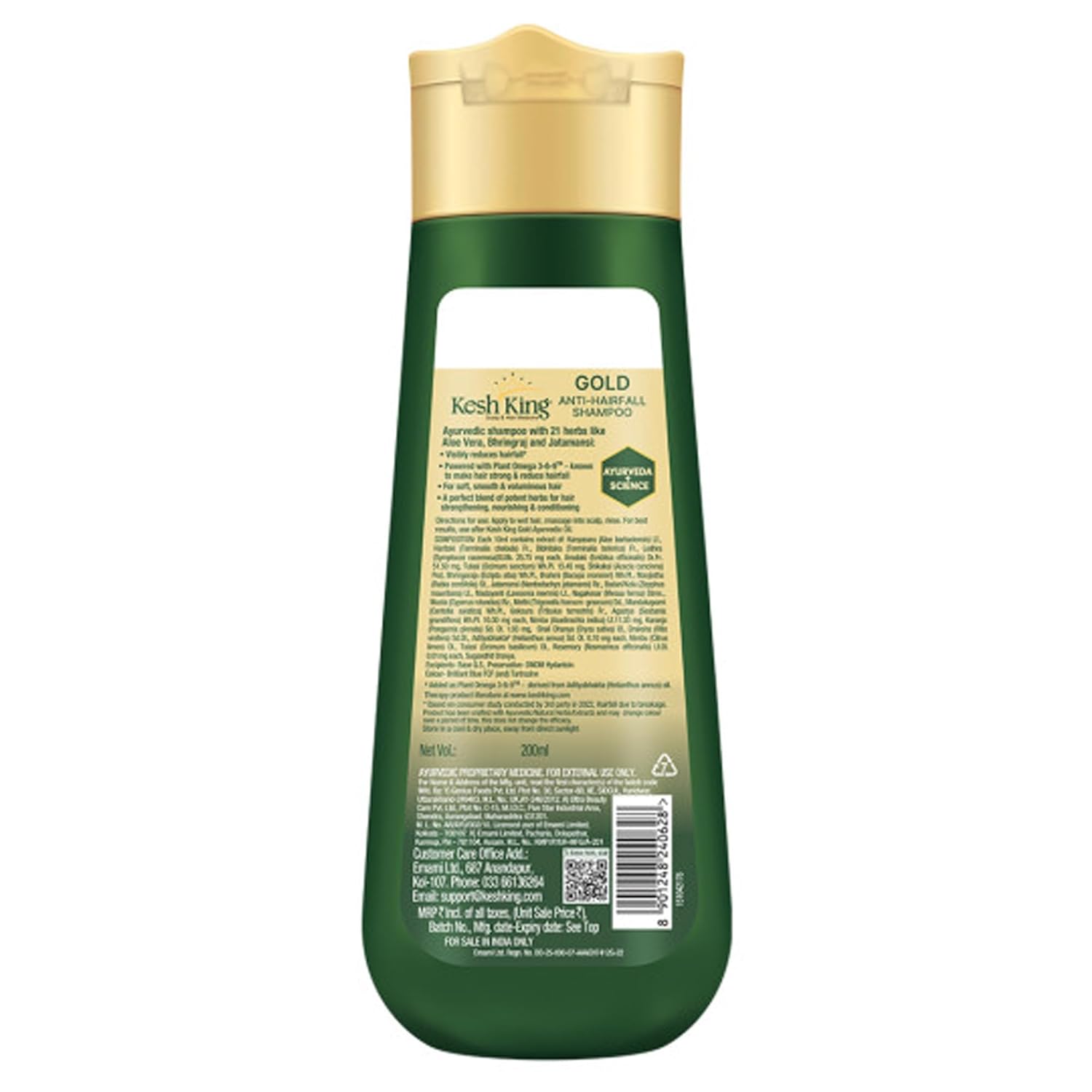 KESH KING Anti Hairfall Shampoo | with 21 Ayurvedic Herbs & Aloe Vera | Provides Healthy Nourished Scalp | for Shiny & Smooth Hairs | 6.76 Fl Oz/200ml - Image 2
