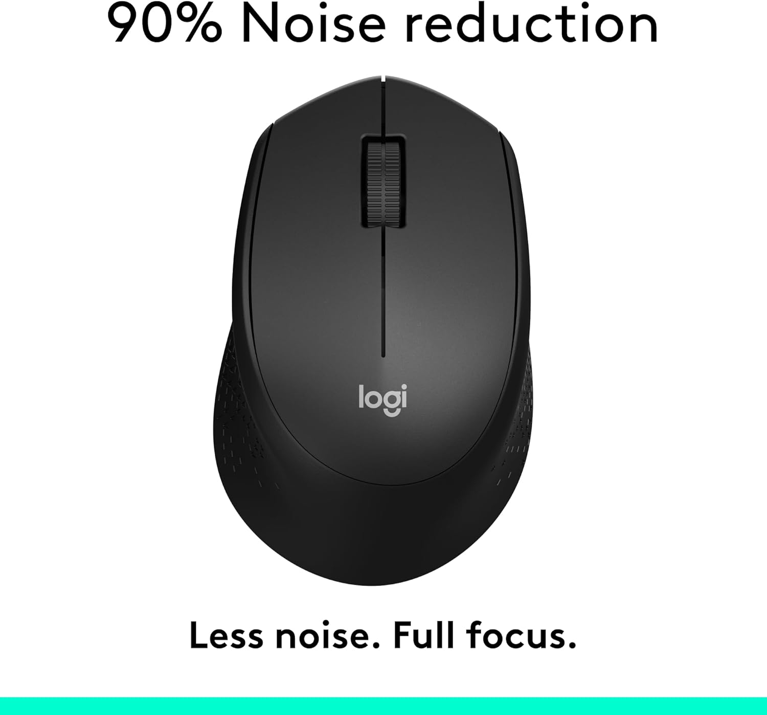 Logitech M330 Silent Wireless Mouse, 2.4GHz with USB Receiver, Optical Tracking, Quiet & Lightweight, Long Battery Life, for PC, Mac, Laptop, Chromebook - Black - Image 2
