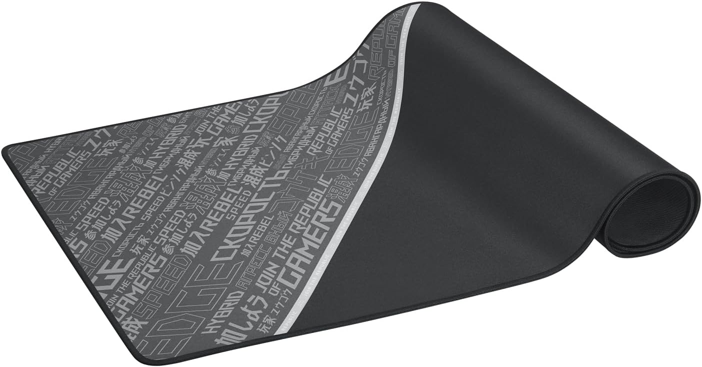 ASUS ROG Sheath BLK Gaming Mouse Pad – 35.4” x 17.3", Extra-Large Surface, Ultra-Smooth for Precise Mouse Control, Anti-Fray Stitched Edges, Non-Slip Base - Black/Gray - Image 4