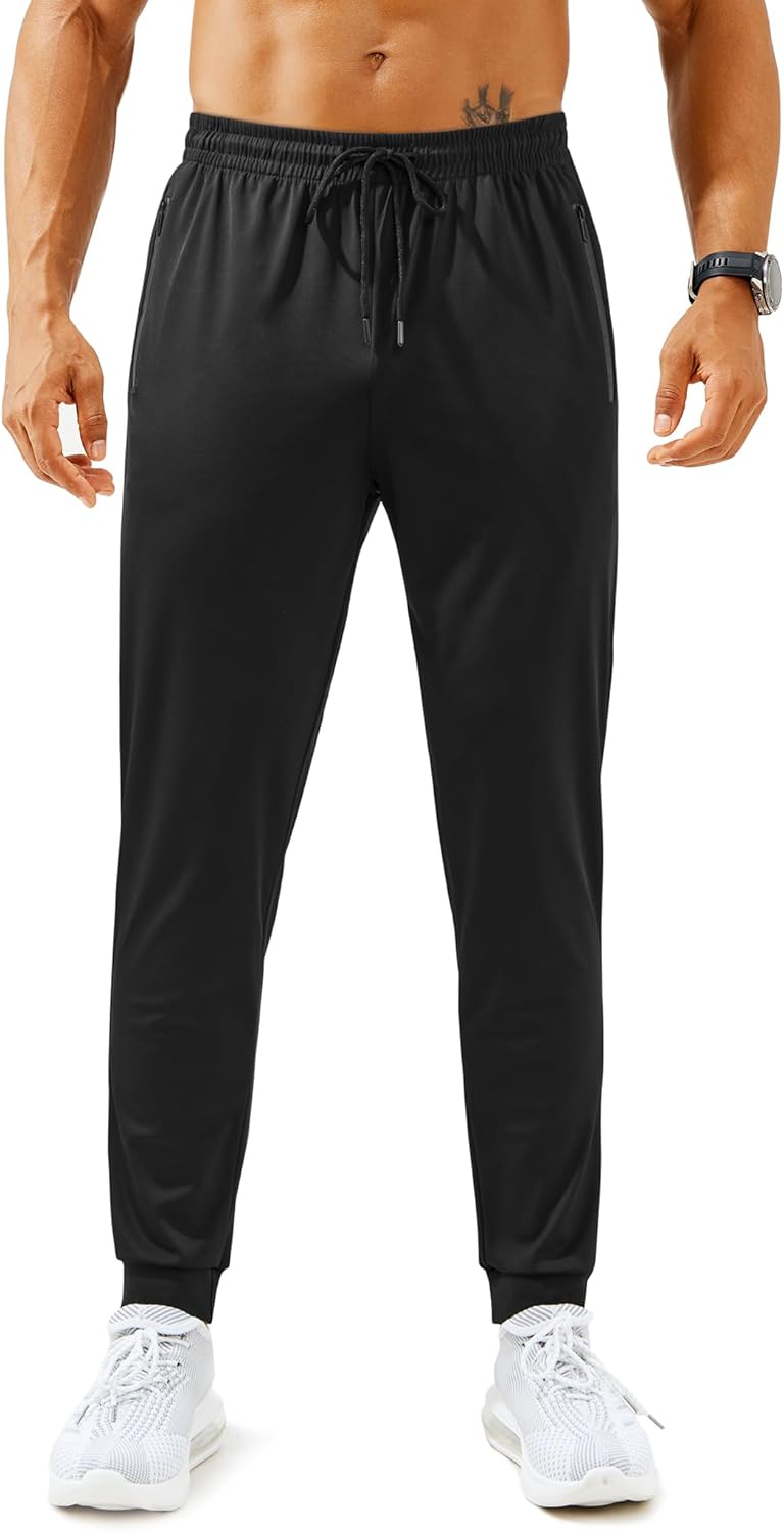 Mens Sweatpants with Zipper Pockets - Lightweight Athletic Joggers for Workout, Running, Gym, Track, Casual Wear - Image 3