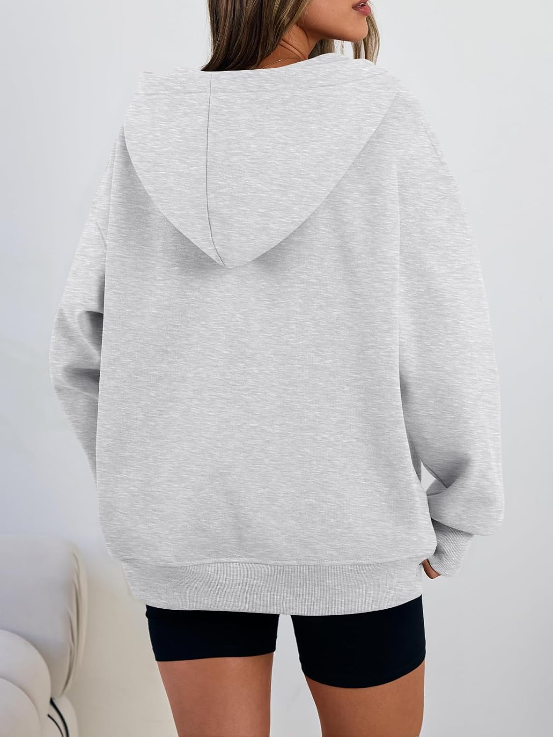 Trendy Queen Womens Oversized V Neck Hoodies with Thumb Hole Pullover Sweatshirts Y2k Clothes Fall Fashion Outfits 2026 - Image 4