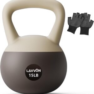 Soft Kettlebell – Cushioned Impact-Resistant Base and Anti-Slip, Kettle bell Anti-Slip Grip Weight for Home Workouts, Safe Strength Training Kettlebells Sets for Women & Men, With Non-slip Gloves