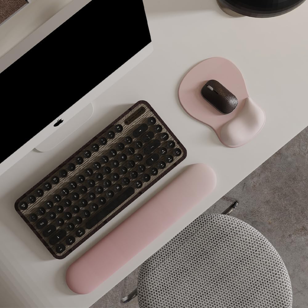 DEMON CHEST ErgoComfort Gel Wrist Rest Mouse Pad-Ergonomic Office Mousepad with Wrist Support-Non-Slip, Design Desk Accessories Mat for Home&Game Decor (02Pink Serenity) - Image 2