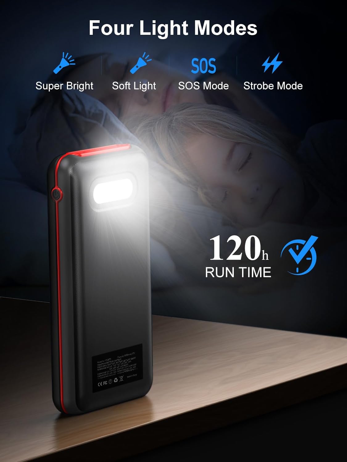 Portable Charger, 30000mAh 22.5W Fast Charging Power Bank with Flashlight and 4 Outputs, USB C External Charger, Travel Essential Battery Pack for iPhone, Galaxy, LG, Pad Mini, Tablet, and More - Image 5