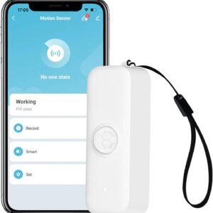 WiFi Smart Motion Sensor: Wireless PIR Motion Detector for Home Security, Infrared Motion Sensor with App Notification Alert, Support Voice Command Via Alexa (1-Pack)
