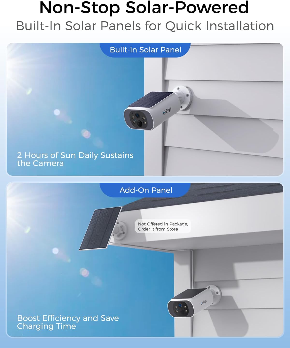 Solar Security Cameras Wireless Outdoor, 4MP Cameras for Home Security Camera System, 64GB Local Storage, No Subscription, Easy Setup, Color Night Vision, 2.4 & 5G WiFi, 4-Cam Kit - Image 5