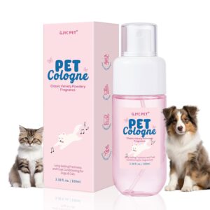 Dog & Cat Cologne | Long-Lasting Classic Powdery Scent | Fur-Conditioning, Non-Sticky Odor Control Formula | Travel-Friendly, 3.38 fl. oz