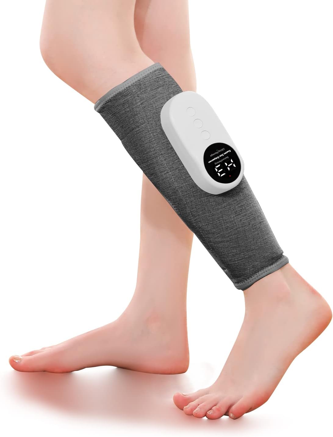 LINGTENG Leg Massager for Circulation and Pain Relief, Calf Air Compression Massager with Heat, Leg Massager with 3 Intensities, 3 Modes, Easy to use, Muscle Relaxation, Gifts (Pair) - Image 9