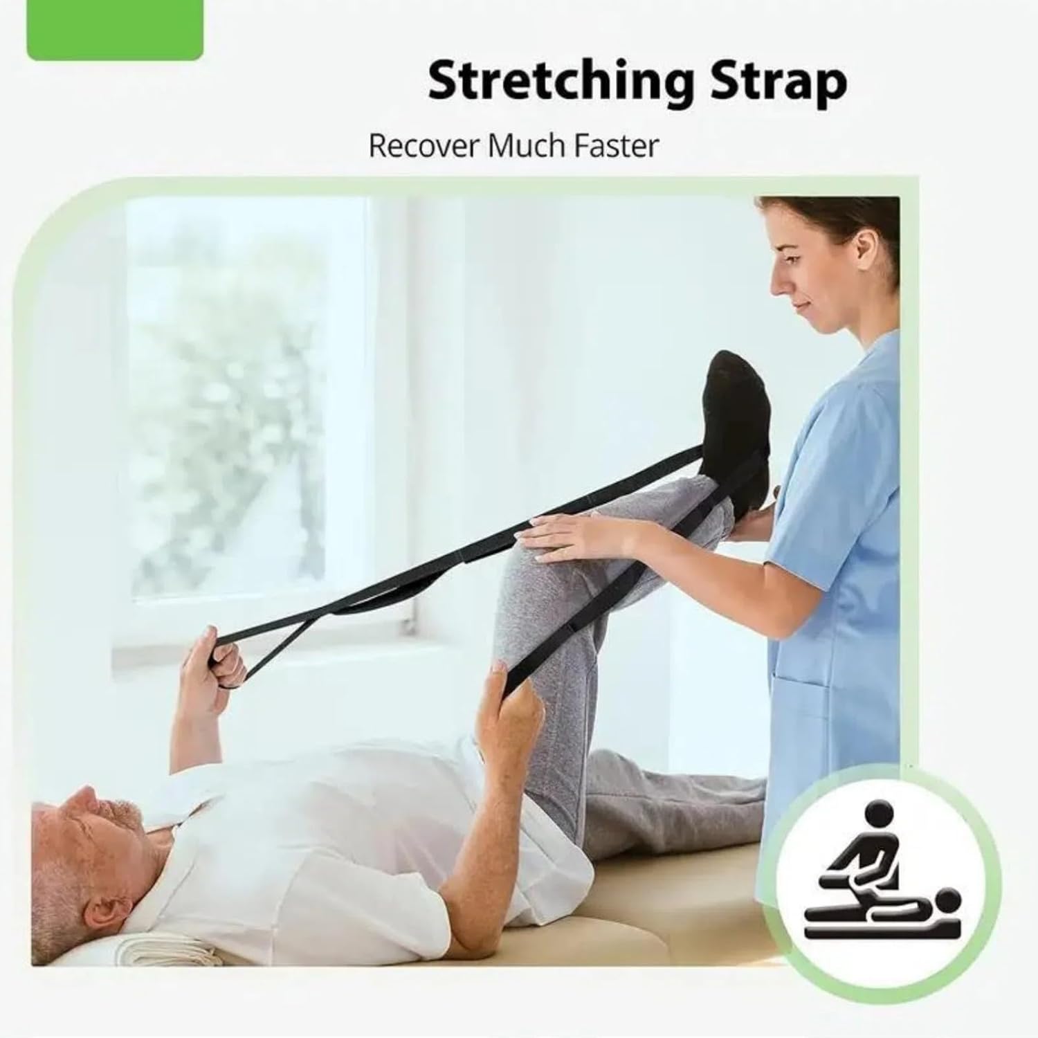 Stretching Strap Yoga Strap for Home Workout, Exercise, Pilates and Gymnastics, 10 Loops Non-Elastic Stretch Bands with Aesthetic Packaging for Women & Men - Image 3