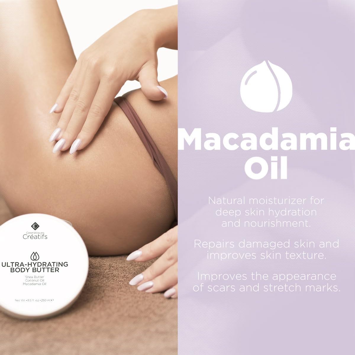 Ultra-Hydrating Body Butter with Shea Butter, 8.5 fl. oz., Salted Caramel and Macadamia Scent, Deep Moisturizing, Soothes, Repairs, and Nourishes Skin - Image 6