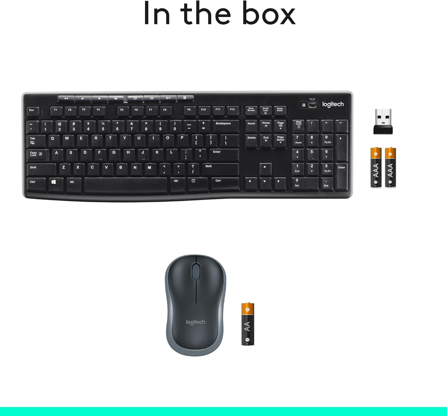 Logitech MK270 Wireless Keyboard and Mouse Combo for Windows, 2.4 GHz Wireless, Compact Mouse, 8 Multimedia and Shortcut Keys, 2-Year Battery Life, for PC, Laptop - Black - Image 11