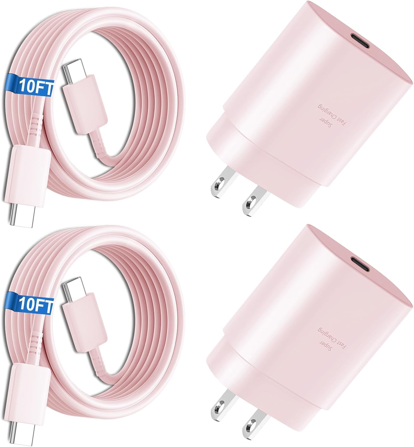 USB C Charger,25W Charger Fast Charging Block Phone Charger Android & Fast Charger Type C 10Ft Cable Cord for Samsung Galaxy S26/S25/S24/S24+/S24 Ultra/S23/S23+/S23Ultra/S22/S22+/S22Ultra/S21/S20,Pink