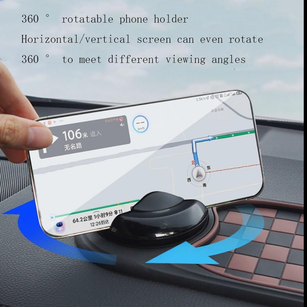 Multifunctional Car Anti-Slip Mat Mobile Phone Holder for Dashboard - Non-Slip Sticky Mount Stand for Car, Adjustable and Secure Grip for Phones, GPS, and Accessories (Silvery) - Image 4