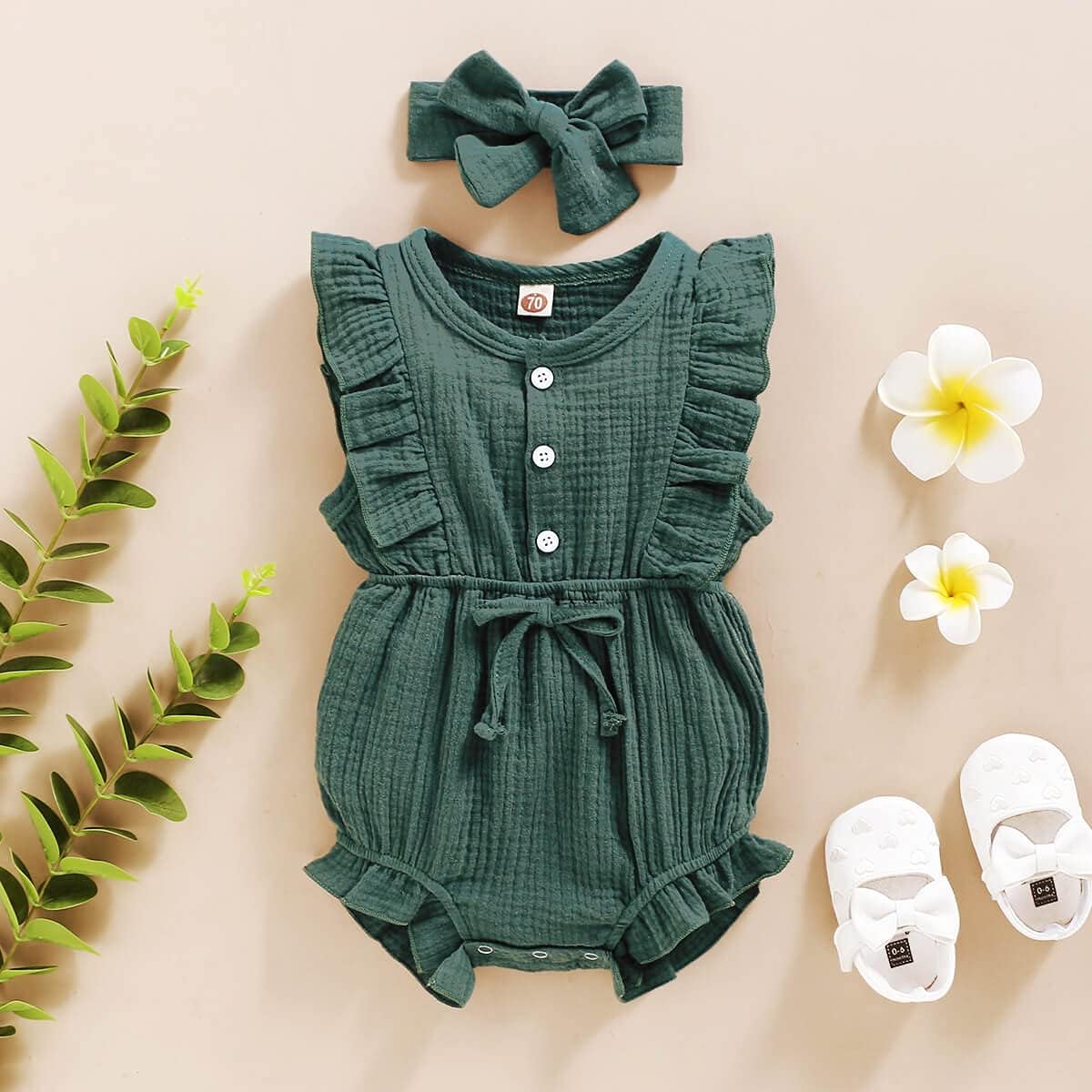 Renotemy Newborn Infant Baby Girl Clothes Rompers Summer Jumpsuits Short Sleeve Romper Infant Baby Clothes Girl - Image 2