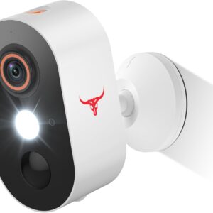 1080p Wireless Security Camera with AI Human Detection, Night Vision, 2-Way Talk, Cloud Storage, 2.4G WiFi, Battery Camera for Home Security (1 Spotlight)