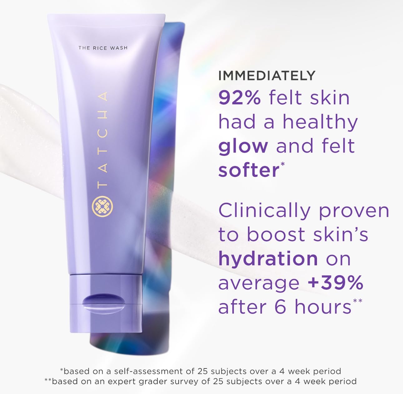 TATCHA The Rice Wash | Soft Cream Facial Cleanser Washes Away Buildup Without Stripping Skin For A Soft, Luminous Complexion | 4 oz - Image 5