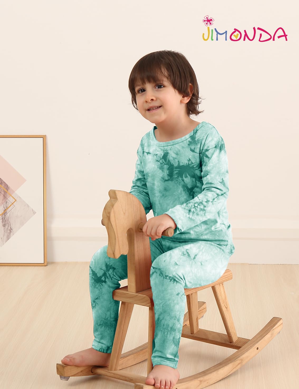 Jimonda Kids Soft Rayon From Bamboo Sleepwear Long Sleeve Boys Girls Pajama Outdoor 2-Piece tops&pant Casual sets Tie Dye PJ - Image 2