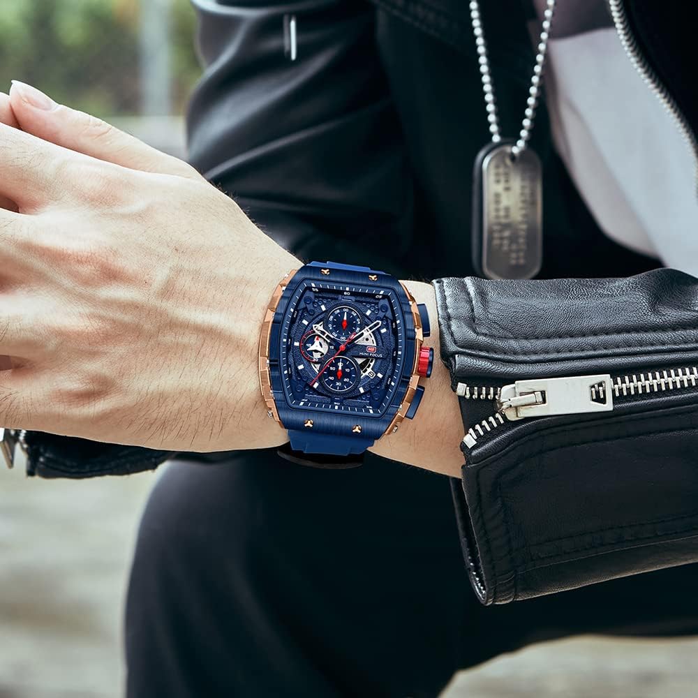 Mini Focus Men's Watch Fashion Sport Wrist Watches (Chronograph/Waterproof/Luminous/Calendar) Silicon Strap Quartz Watches for Men - Image 3