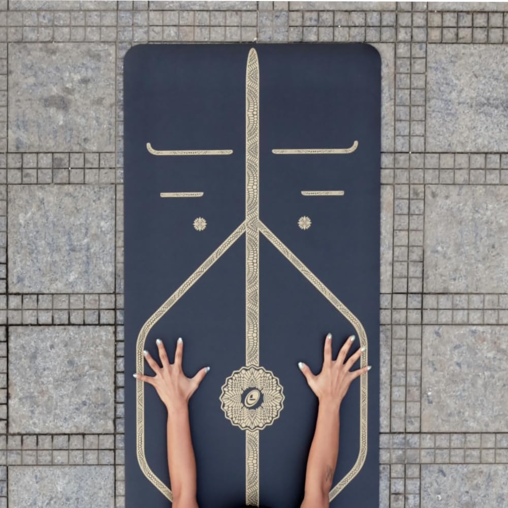 Liforme Printed Yoga Mat Collection - Free Yoga Bag Included - Patented Alignment System, Warrior-like Grip, Non-Slip, Eco-friendly, Sweat-resistant, Long, Wide and Thick for Comfort - Image 8