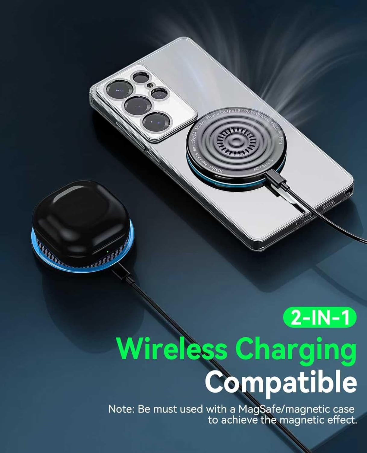Wireless Charger for Samsung 2Pack 6FT 15W Samsung Magnetic Wireless Charger Fast Charging Pad for Samsung Galaxy S26/S25 Ultra/S24/S23/S22/S21/Z Google Pixel 9 8a 7a 8 7Pro (Strong Magnet Technology) - Image 4
