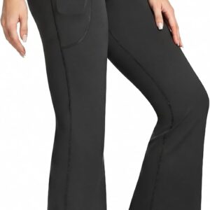 Heathyoga 28”/30″/32″ Yoga Pants Women Wide Leg Yoga Pants with Pockets for Women Flare Leggings Bootcut Work Dress Pants