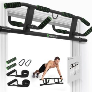 KAKICLAY 2026 Upgrade Multi-Grip Pull Up Bar with Smart Larger Hooks Technology – USA Original Patent, Designed, Shipped, Warranty