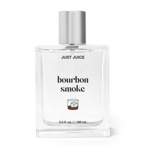 Just Juice Bourbon Smoke – Spicy, Warm Vanilla Perfume for Women and Men – Amber Perfume with Black Pepper, Cedar, Suede – 3.4 oz