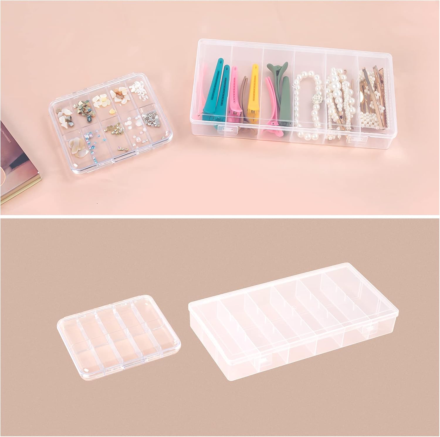 OCHEAL Makeup Organizer Case,Stackable Clear Makeup Organizer Holder, Multi-size Makeup Case Vanity Storage Holder Set for Makeup, Jewelry, toiletries,Makeup Artist Must Have - Image 7