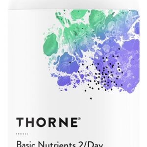 THORNE – Basic Nutrients 2/Day – Comprehensive Daily Multi-Vitamin with Optimal Bioavailability – Vitamin & Mineral Formula – Third-Party Certified – Gluten, Dairy & Soy-Free – 60 Capsules