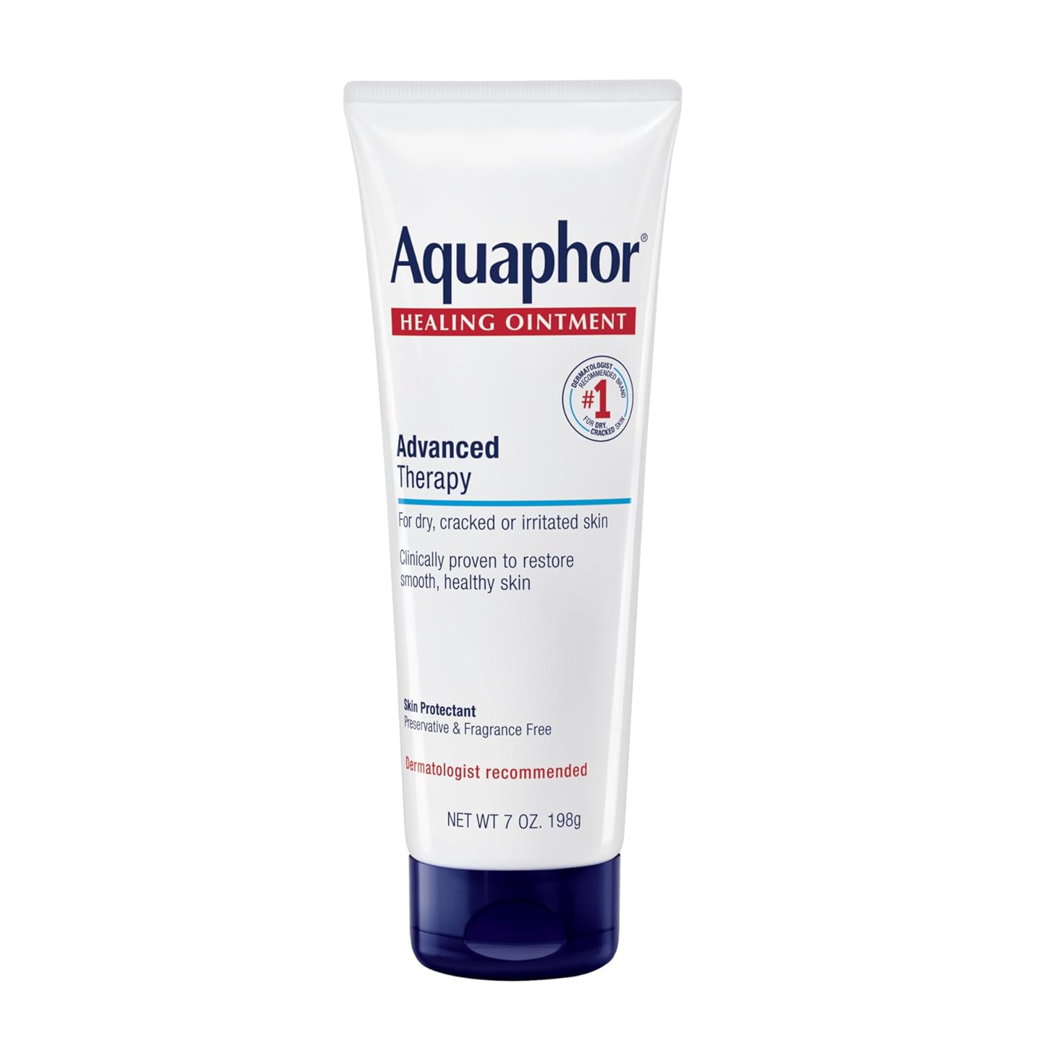 Aquaphor Healing Ointment Advanced Therapy Skin Protectant, Dry Skin Body Moisturizer, Mothers Day Gifts, 7 Oz Tube