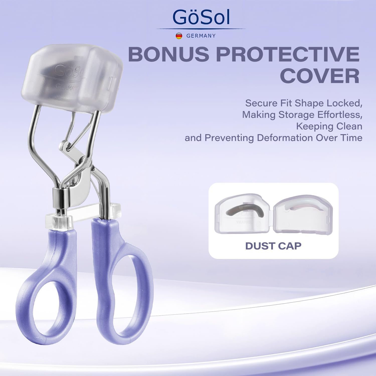Eyelash Curler w/3 Replacement Pads (Soft/Medium/Firm) - Professional Lash Curler for Natural, Fake, Curly or Straight Lashes, Includes Protective Cover - Image 6
