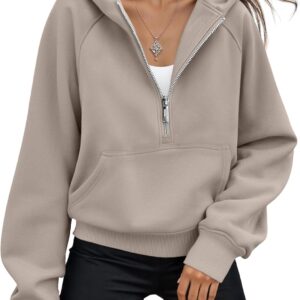 AUTOMET Womens Hoodies Fleece Fall Fashion Outfits Workout Sweatshirts Y2k Winter Zip Up Jackets Oversized Tops Clothes 2026