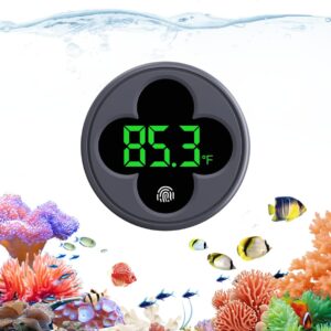 PAIZOO Aquarium Thermometer Digital, LED Fish Tank Thermometer Wireless Accurate Temperature Gauge to ±0.9℉, Aquarium Accessories for Fish Tank, Betta, Axolotl Tank or Aquatic, Replaceable Battery