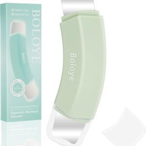 Boloye Blackhead Remover Tool – Dual-Head Face Scraper & Pore Cleaner for Deep Facial Cleansing, Nose Scraper for Nose & T-Zone, Skin Care Tool for Men and Women