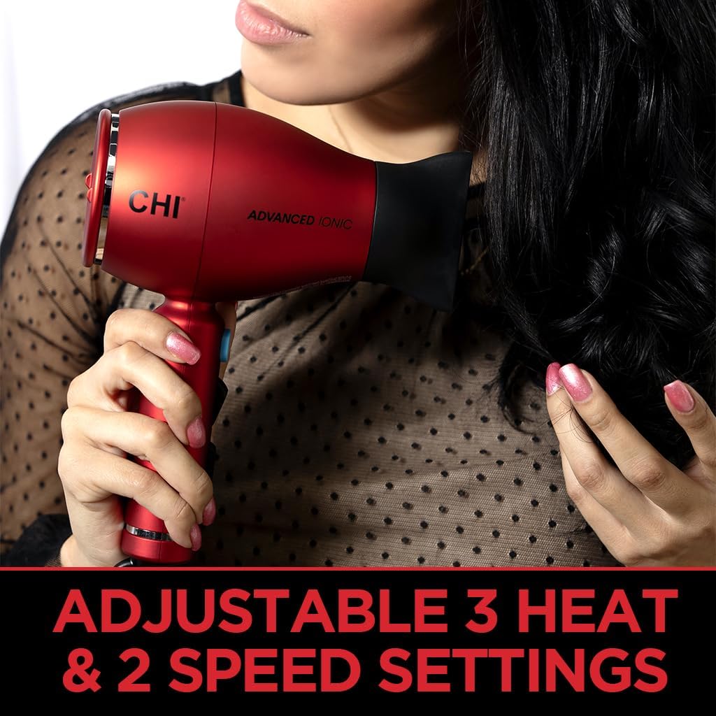 CHI 1875 Series Advanced Ionic Compact Hair Dryer, Blow Dryer For Ultra-Fast Hair Drying, Reduces Frizz & Increases Shine, 3 Heat + 2 Speed Settings - Image 5
