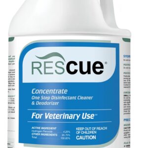 REScue One-Step Disinfectant Cleaner & Deodorizer, For Veterinary Use, Animal Shelters, Pet Foster Homes, Kennels, Litter Box, Concentrate, 1-Gallon