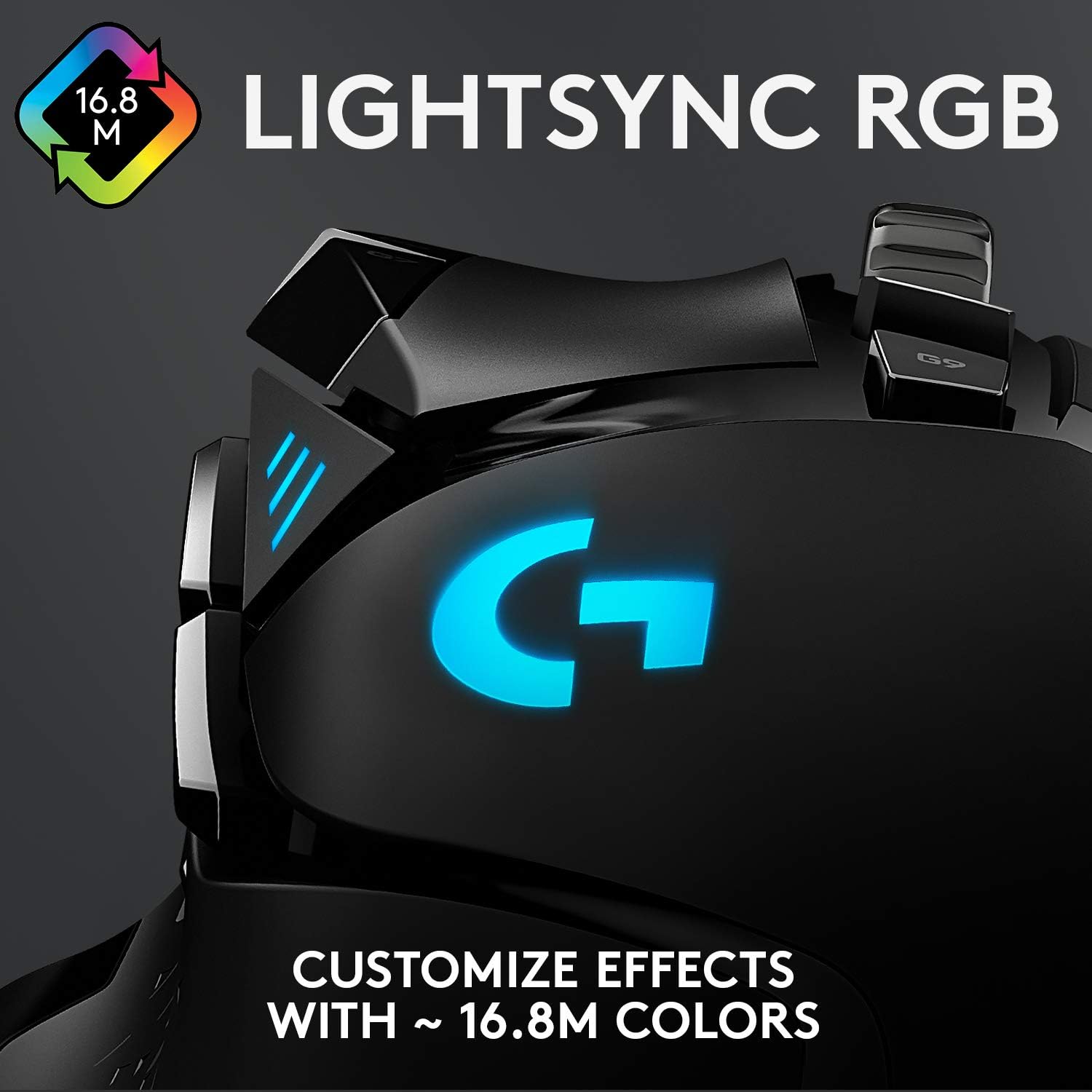 Logitech G502 Hero High Performance Wired Gaming Mouse, Hero 25K Sensor, 25,600 DPI, RGB, Adjustable Weights, 11 Programmable Buttons, On-Board Memory, PC/Mac - Black - Image 6